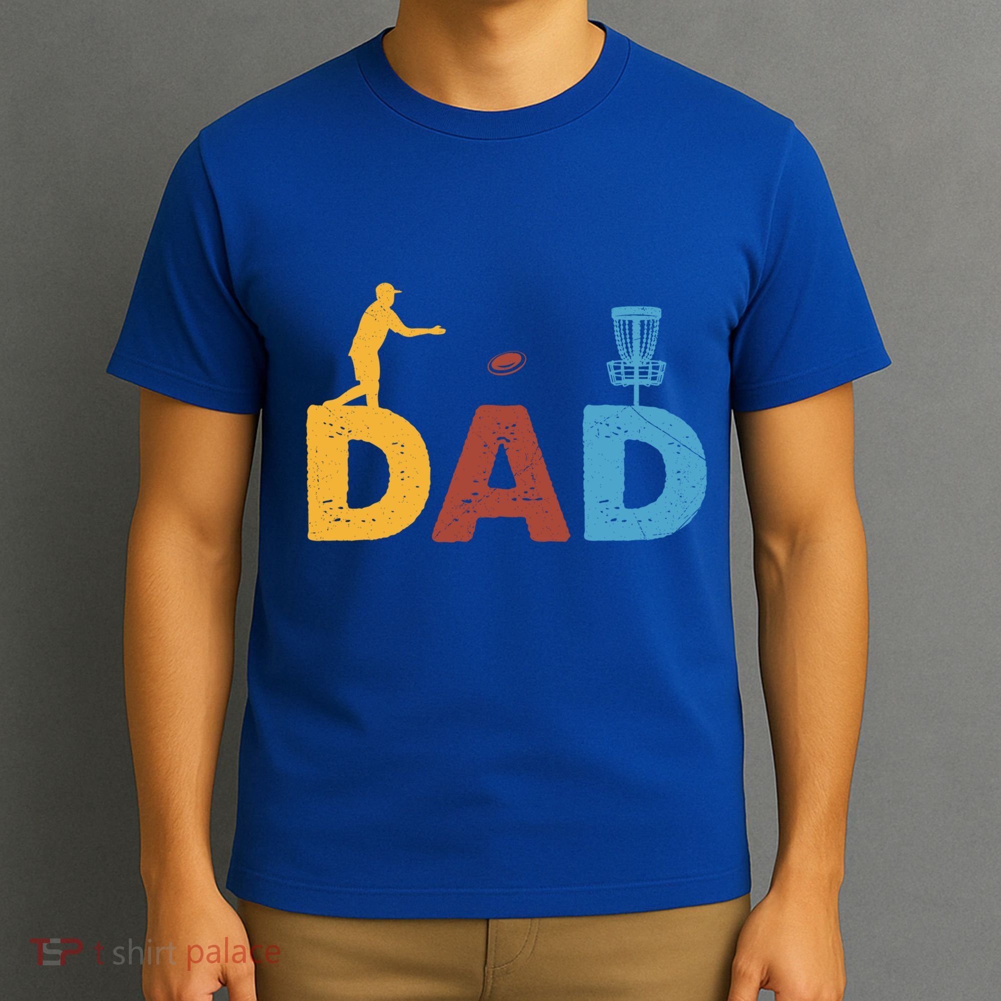 Vintage FatherS Day Best Dad By Par Cute Disc Golf Gift T-Shirt