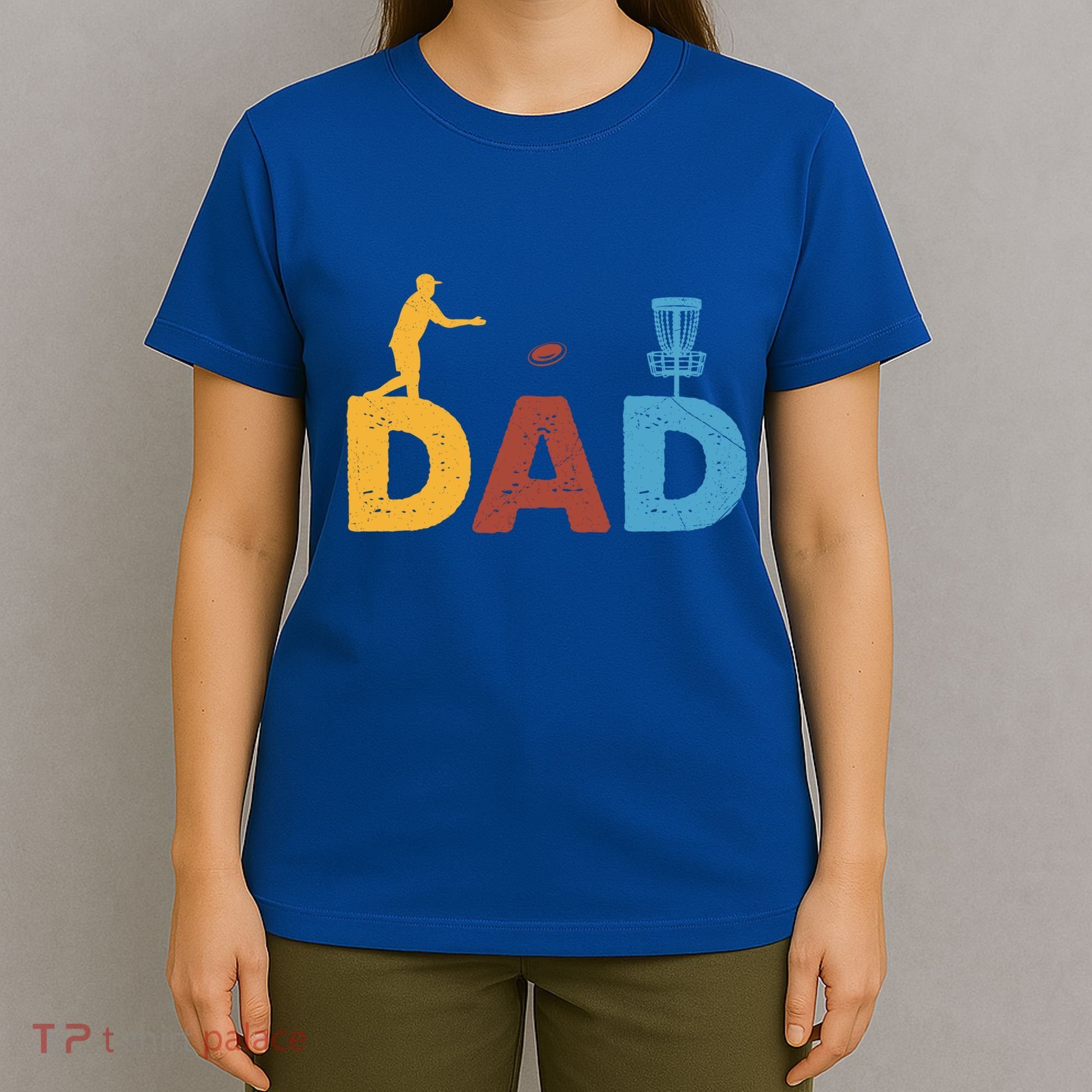 Vintage FatherS Day Best Dad By Par Cute Disc Golf Gift T-Shirt