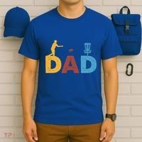 Vintage FatherS Day Best Dad By Par Cute Disc Golf Gift T-Shirt thumb 6