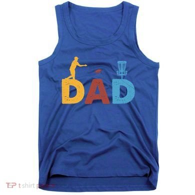 Vintage FatherS Day Best Dad By Par Cute Disc Golf Gift Tank Top