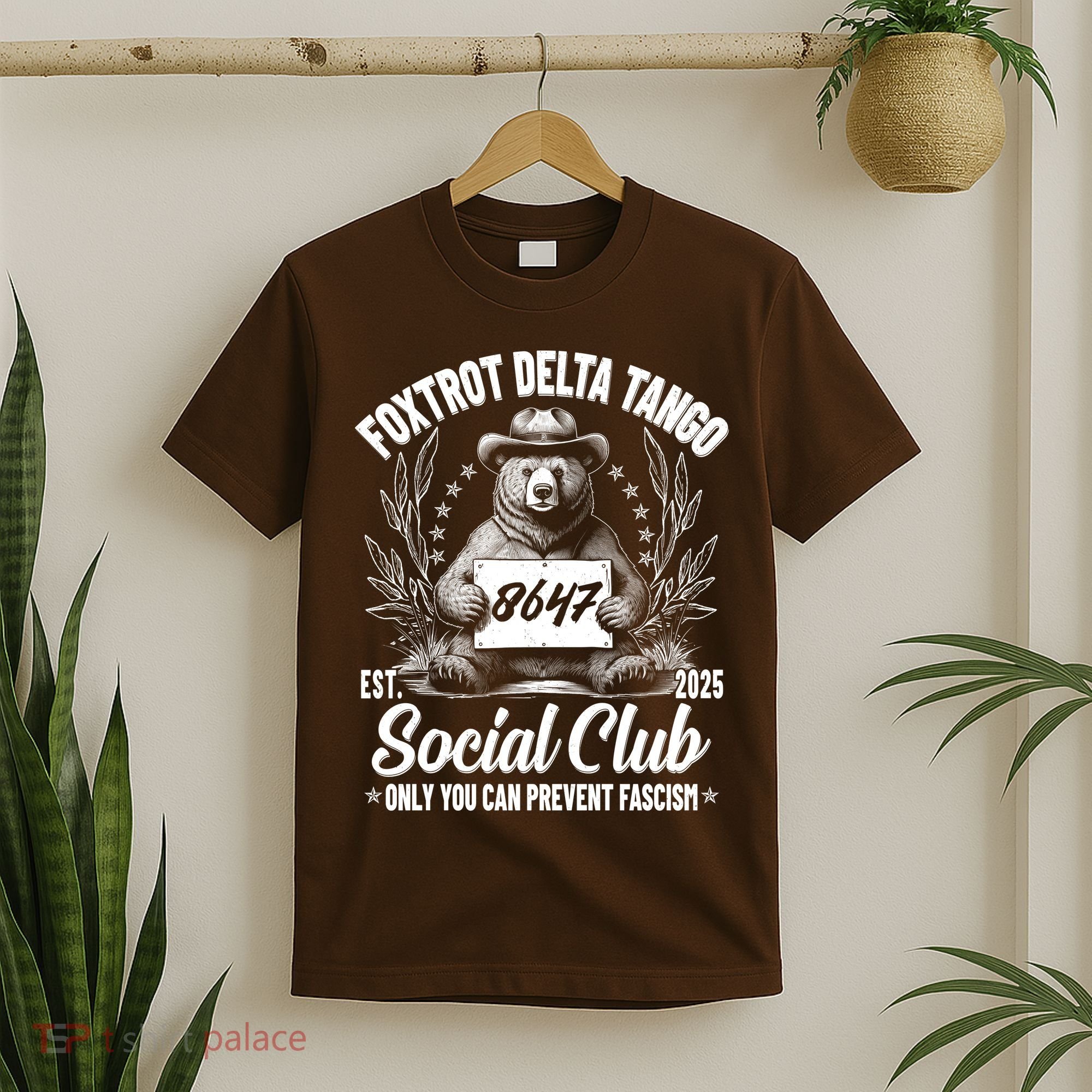 Vintage Foxtrot Delta Tango Social Club 8647 Ranger Bear T-Shirt