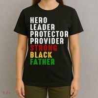 Vintage Fathers Day Strong African American Black Father T-Shirt thumb 4