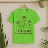 Vintage Floral Daisies Find Beauty In The Small Things T-Shirt thumb 2