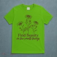 Vintage Floral Daisies Find Beauty In The Small Things T-Shirt thumb 5