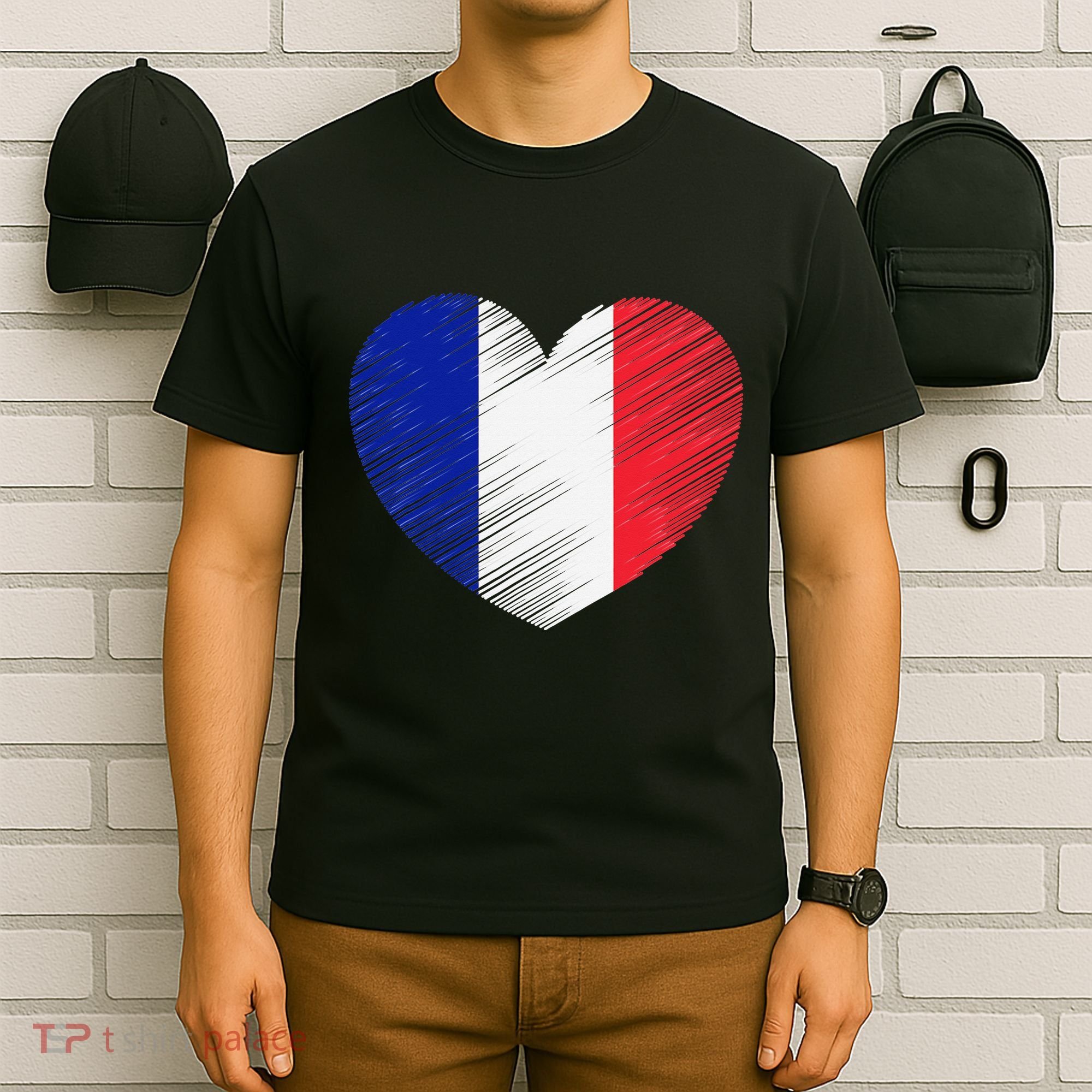 Vintage France French Flag Pride Support French T-Shirt