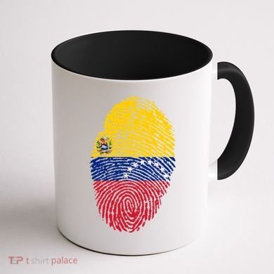 Venezuela Flag Fingerprint Great Gift Coffee Mug back