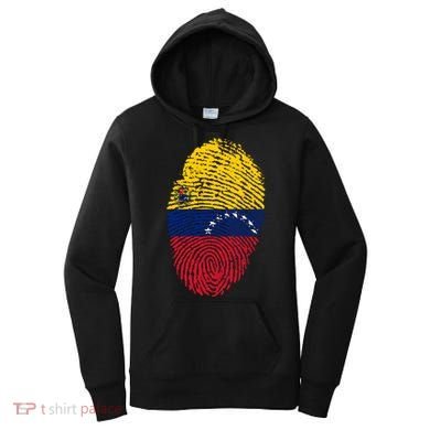 Venezuela Flag Fingerprint Great Gift Women's Hoodie