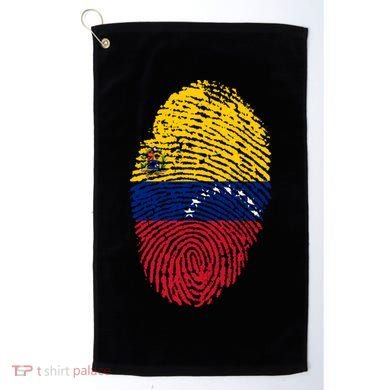 Venezuela Flag Fingerprint Great Gift Golf Towel
