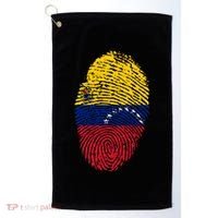 Venezuela Flag Fingerprint Great Gift Golf Towel thumb 0