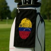 Venezuela Flag Fingerprint Great Gift Golf Towel thumb 2