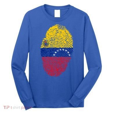 Venezuela Flag Fingerprint Great Gift Long Sleeve Shirt