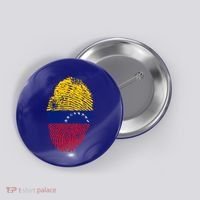 Venezuela Flag Fingerprint Great Gift Button thumb 0