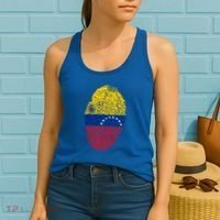 Venezuela Flag Fingerprint Great Gift Women's Tank Top thumb 2