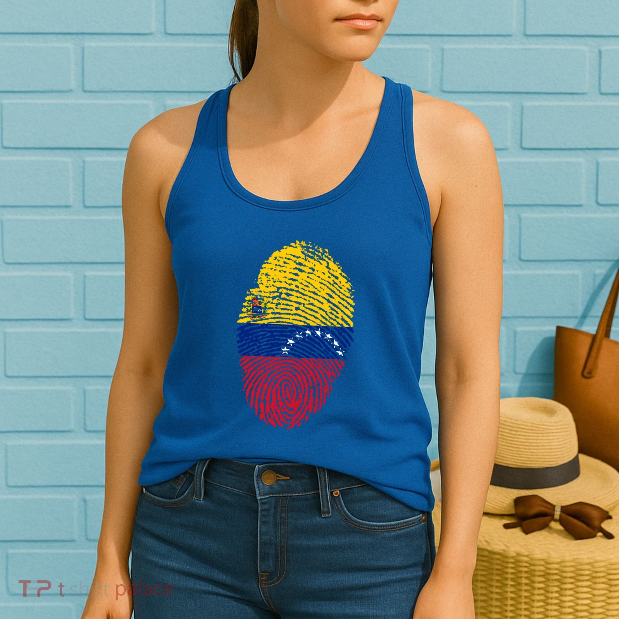 Venezuela Flag Fingerprint Great Gift Women's Tank Top