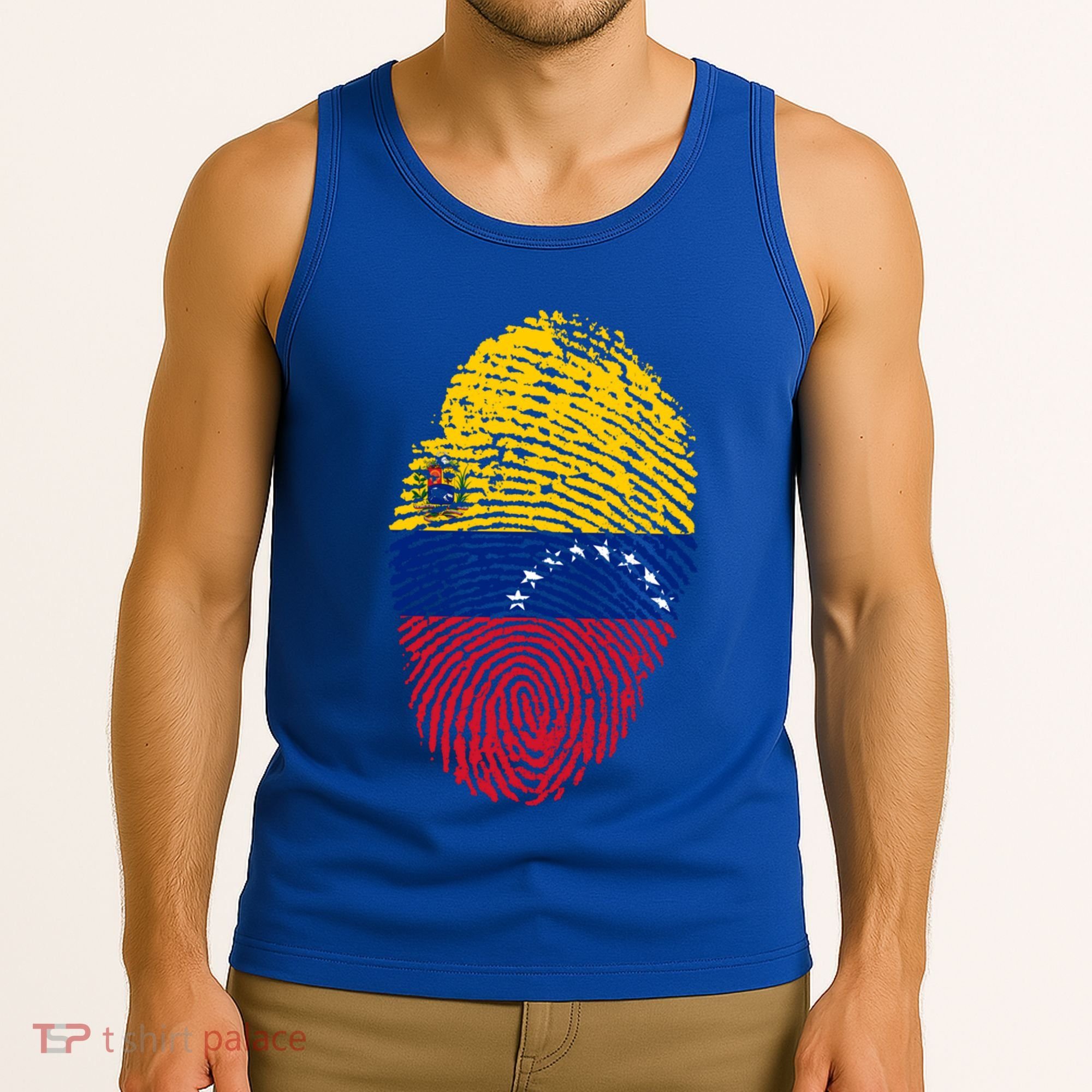 Venezuela Flag Fingerprint Great Gift Tank Top