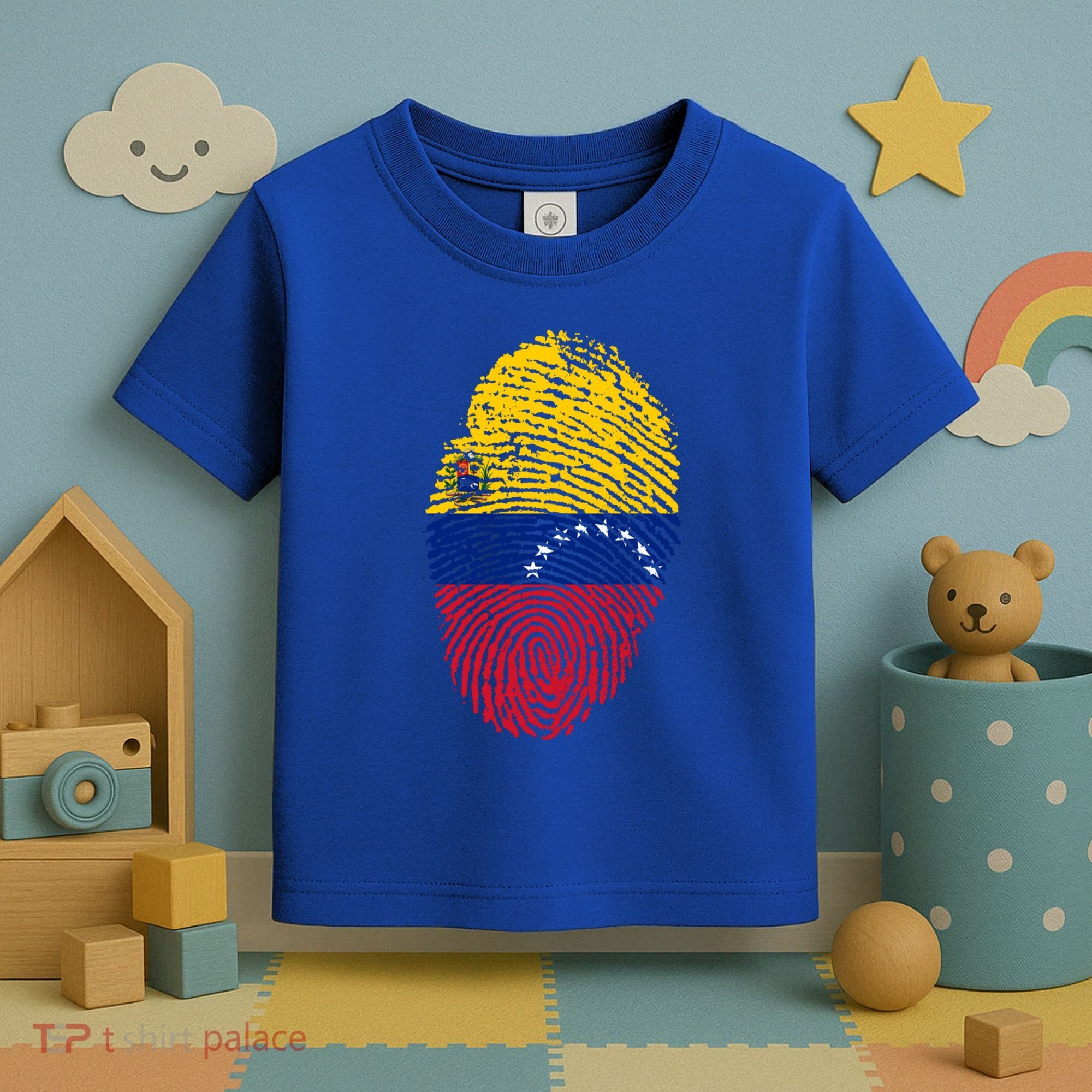 Venezuela Flag Fingerprint Great Gift Toddler T-Shirt