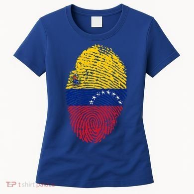 Venezuela Flag Fingerprint Great Gift Women's T-Shirt