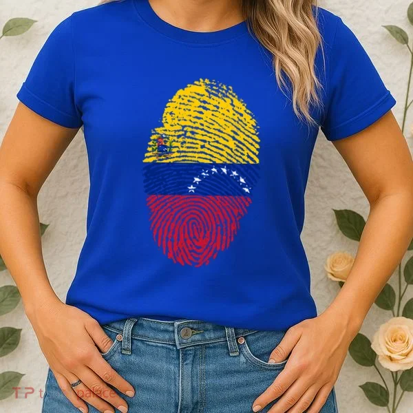 Venezuela Flag Fingerprint Great Gift Women's T-Shirt