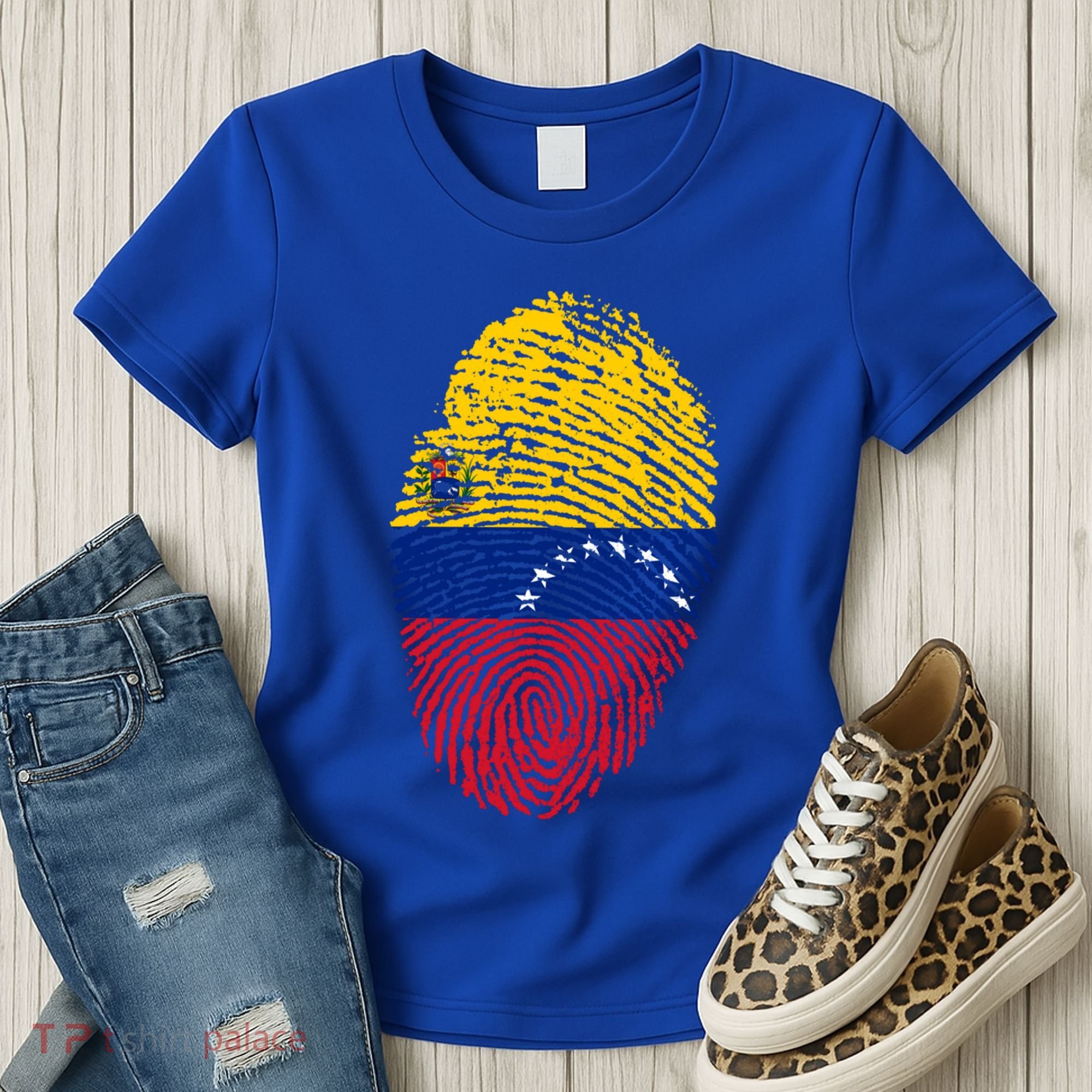 Venezuela Flag Fingerprint Great Gift Women's T-Shirt