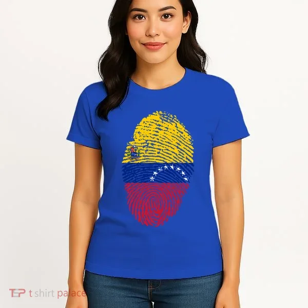Venezuela Flag Fingerprint Great Gift Women's T-Shirt
