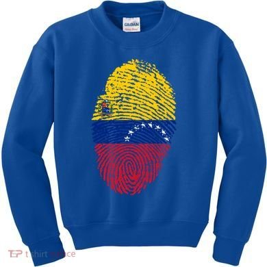 Venezuela Flag Fingerprint Great Gift Kids Sweatshirt