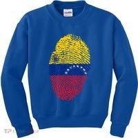 Venezuela Flag Fingerprint Great Gift Kids Sweatshirt thumb 0