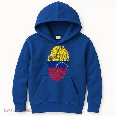 Venezuela Flag Fingerprint Great Gift Kids Hoodie