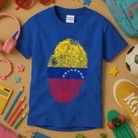 Venezuela Flag Fingerprint Great Gift Kids T-Shirt thumb 3