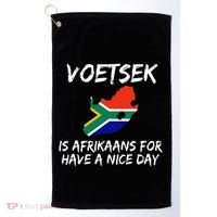 Voetsek Funny For South African Expats Golf Towel thumb 0