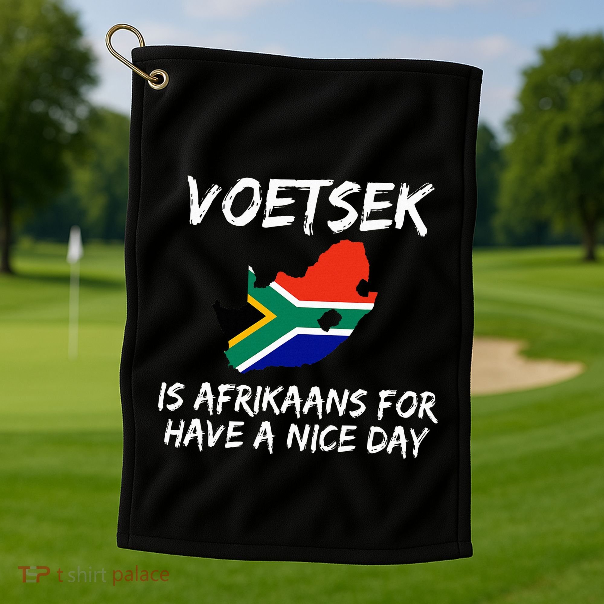 Voetsek Funny For South African Expats Golf Towel