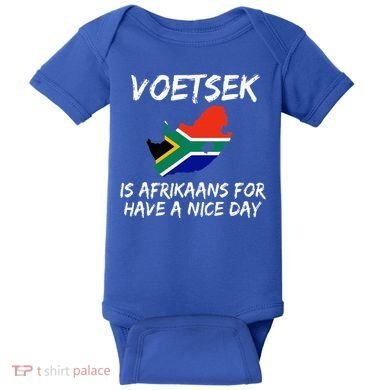 Voetsek Funny For South African Expats Baby Bodysuit