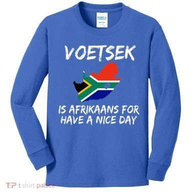 Voetsek Funny For South African Expats Kids Long Sleeve Shirt