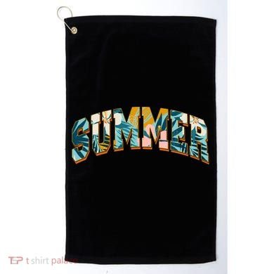 Vintage Floral Flower Pattern Summer Golf Towel