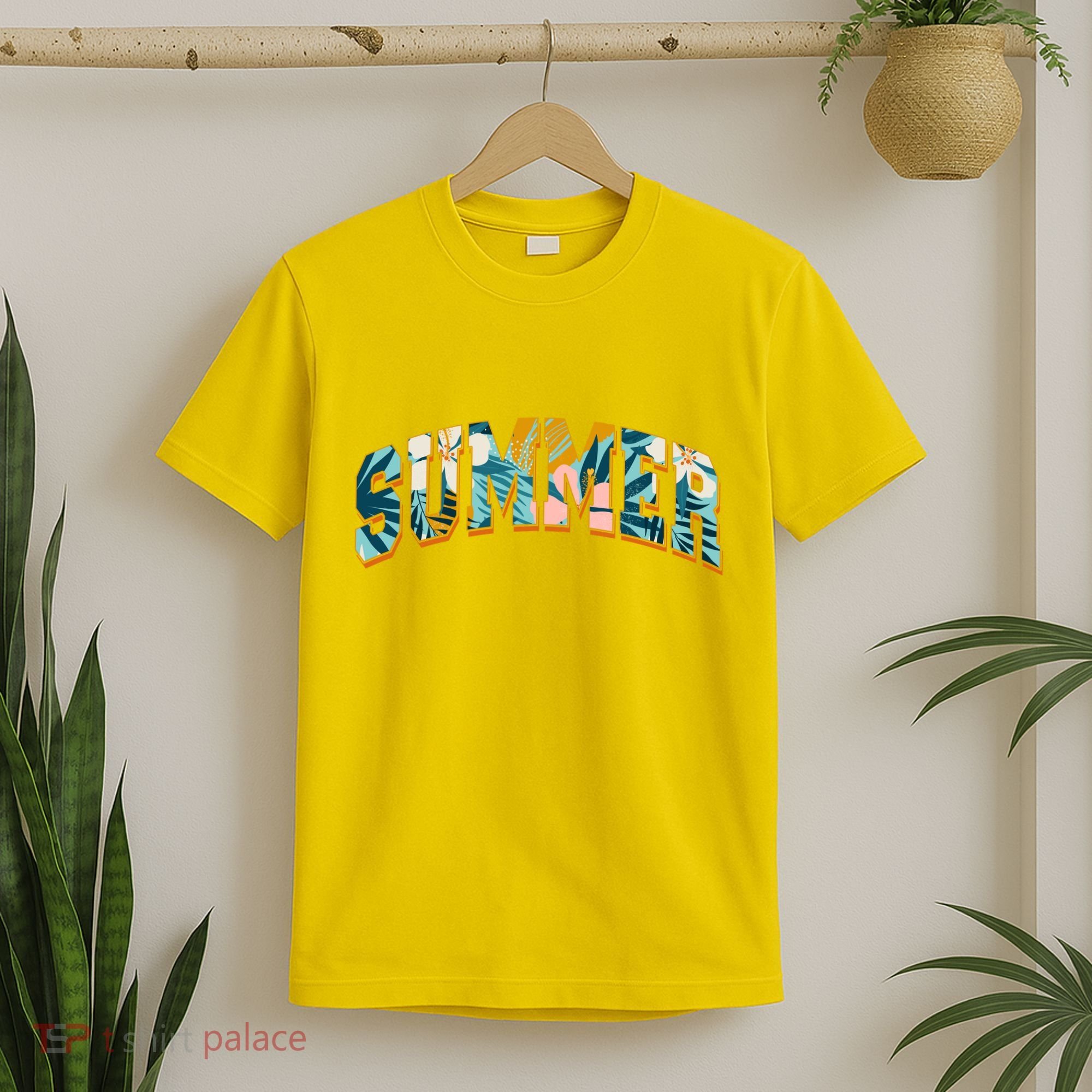 Vintage Floral Flower Pattern Summer T-Shirt