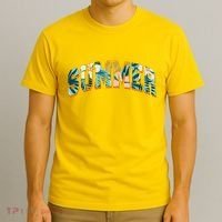 Vintage Floral Flower Pattern Summer T-Shirt thumb 3
