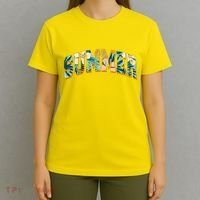 Vintage Floral Flower Pattern Summer T-Shirt thumb 4