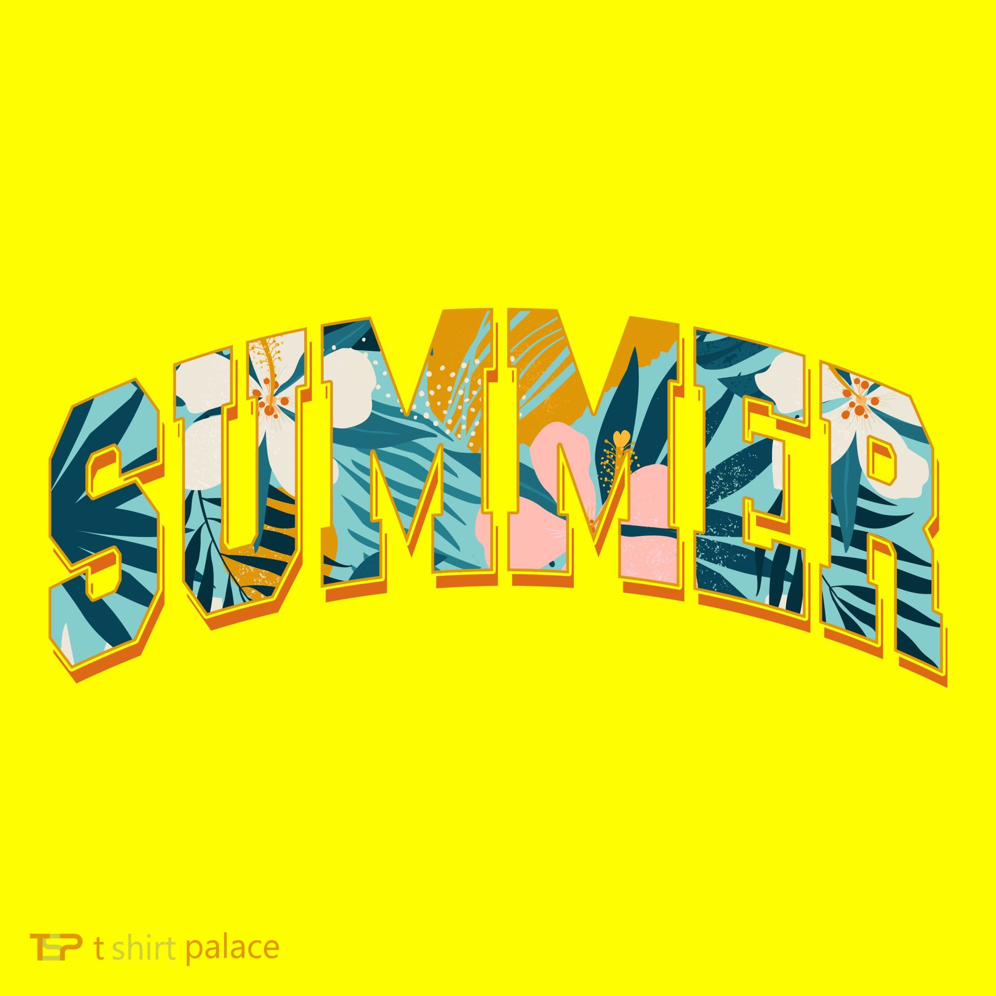 Vintage Floral Flower Pattern Summer T-Shirt