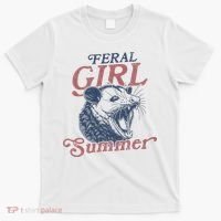 Vintage Feral Girl Summer Opossum T-Shirt thumb 0