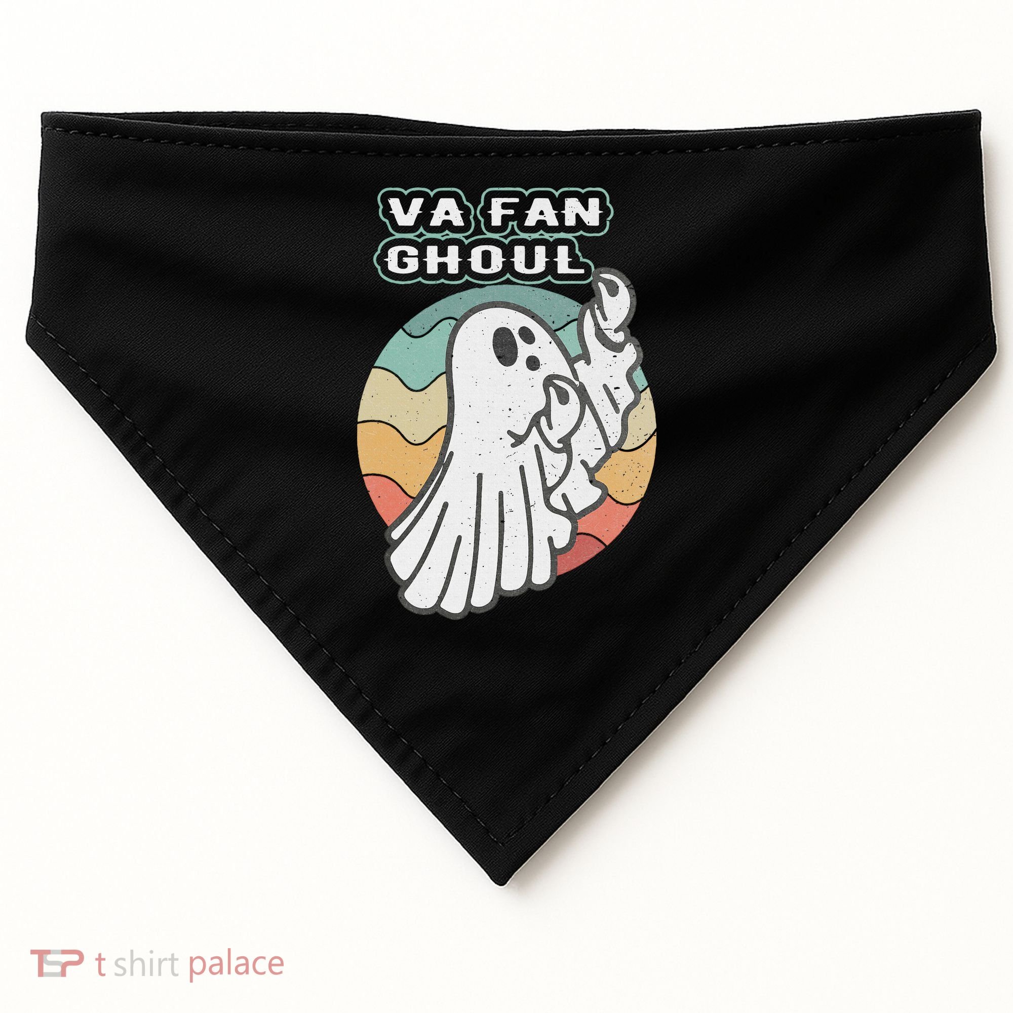 Va Fan Ghoul Funny Ghost Italian Halloween USA-Made Doggie Bandana