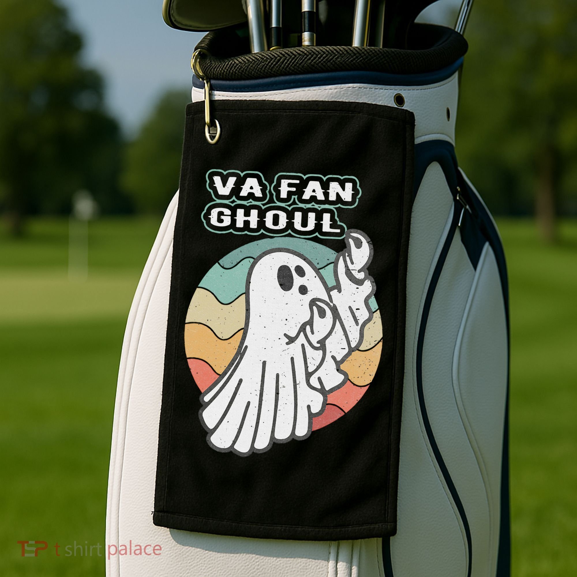 Va Fan Ghoul Funny Ghost Italian Halloween Golf Towel