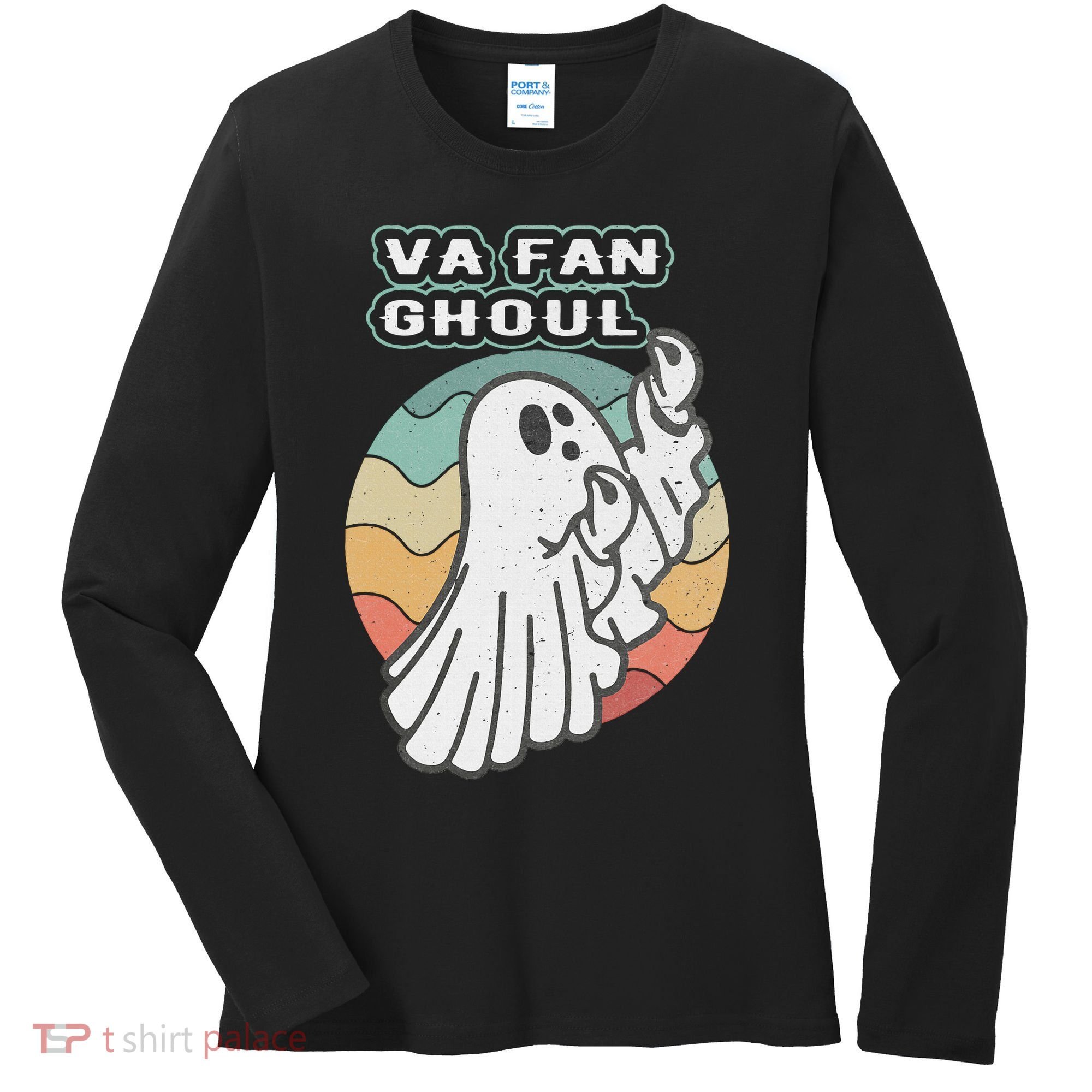 Va Fan Ghoul Funny Ghost Italian Halloween Women's Long Sleeve Shirt