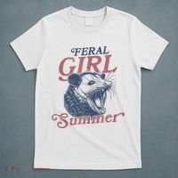 Vintage Feral Girl Summer Opossum T-Shirt thumb 5