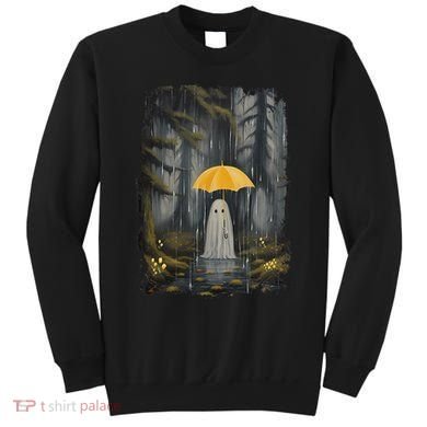 Vintage Floral Ghost Halloween Ghost In The Forest Gothic Sweatshirt