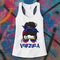 Venezuela For Girl Venezuelan Flag For Women Venezolana Women's Tank Top thumb 3