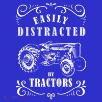 Vintage Funny Graphic Easily Distracted By Tractors Gift T-Shirt thumb 7
