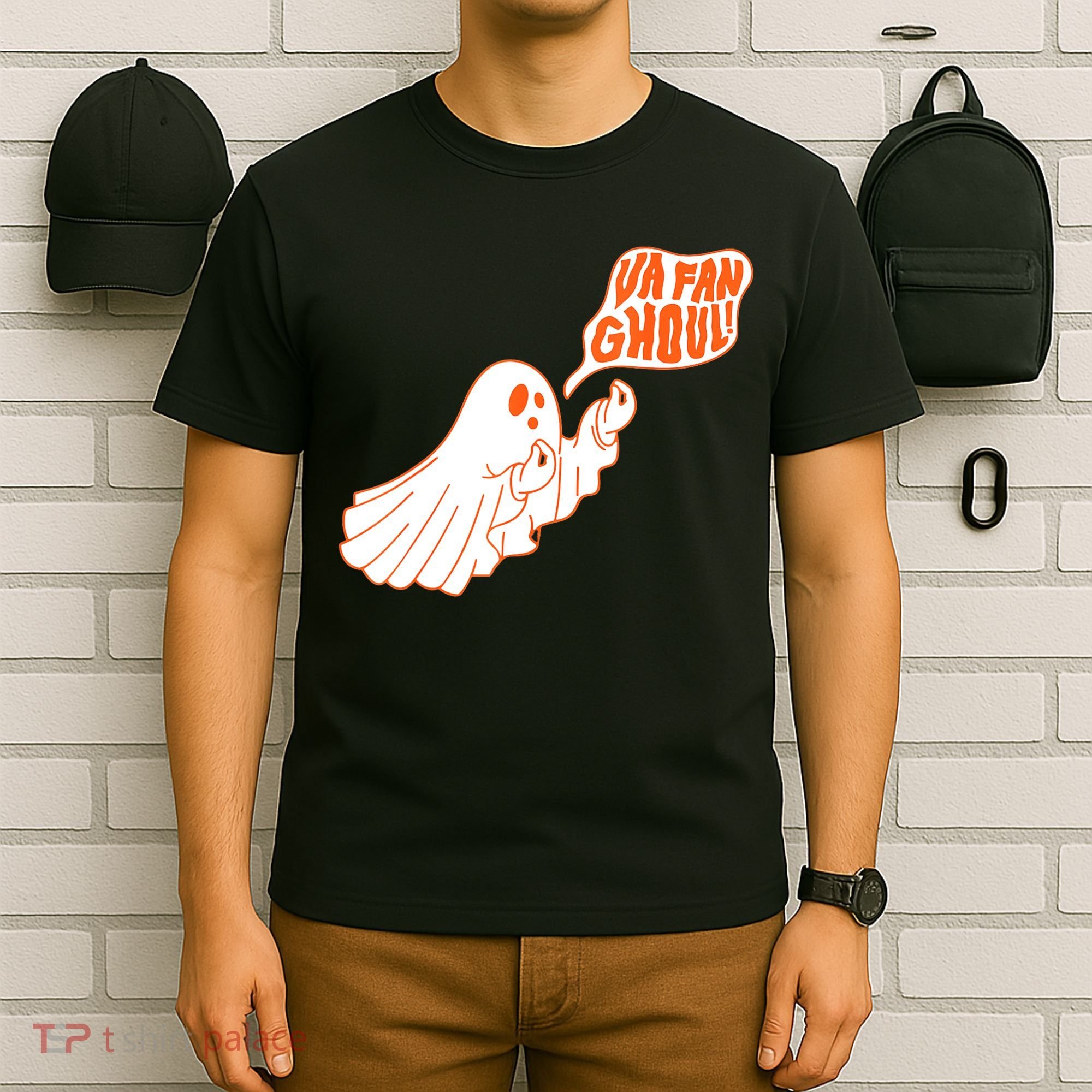 Va Fan Ghoul For Italian Funny Halloween Ghost T-Shirt
