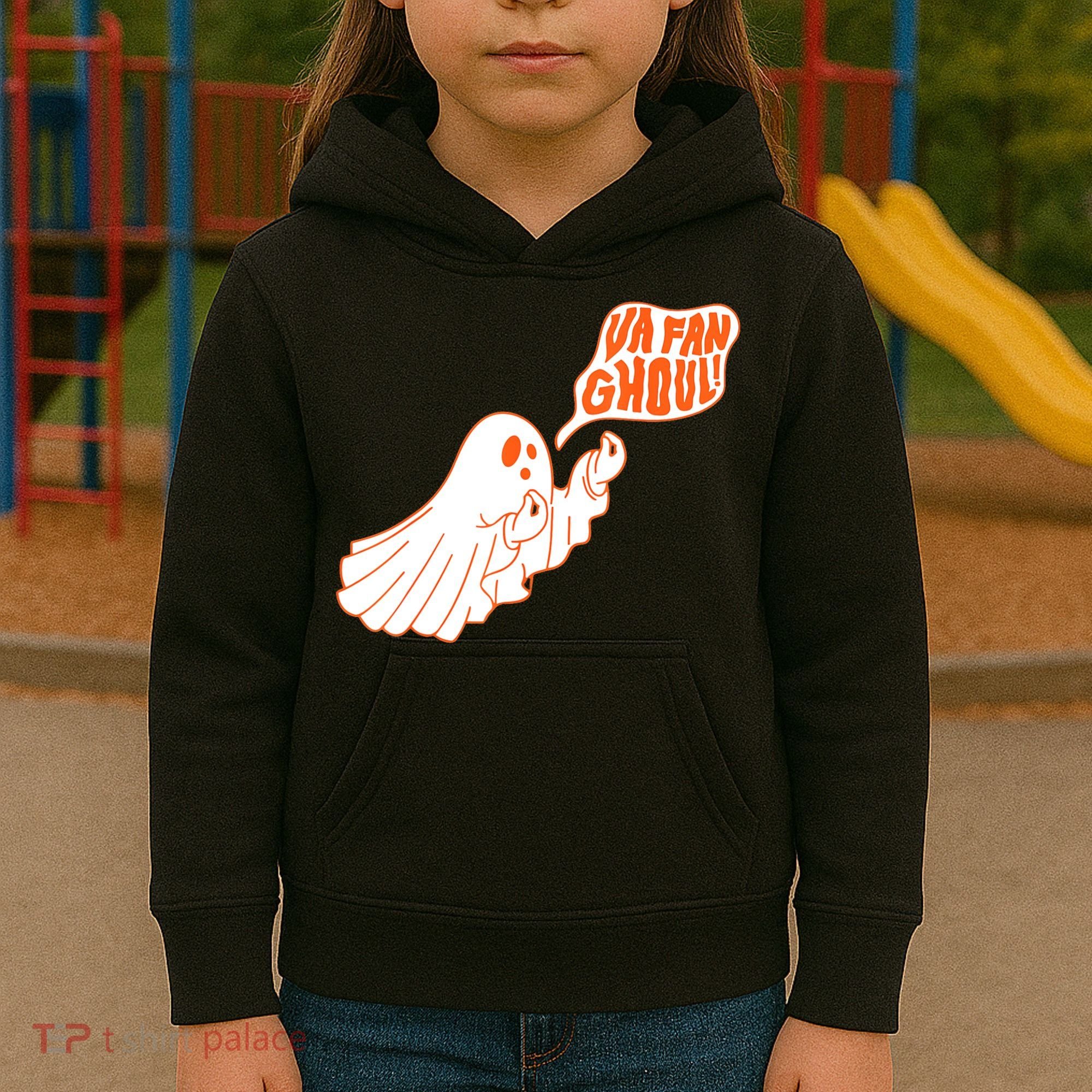 Va Fan Ghoul For Italian Funny Halloween Ghost Kids Hoodie