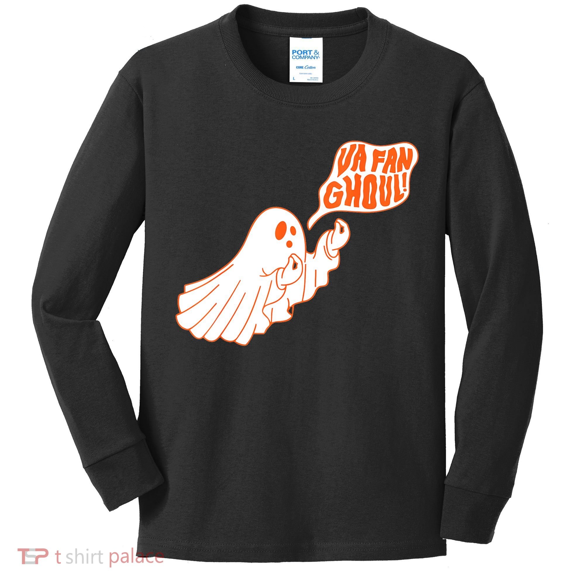 Va Fan Ghoul For Italian Funny Halloween Ghost Kids Long Sleeve Shirt
