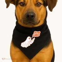 Va Fan Ghoul Italian Funny Halloween Ghost USA-Made Doggie Bandana thumb 1