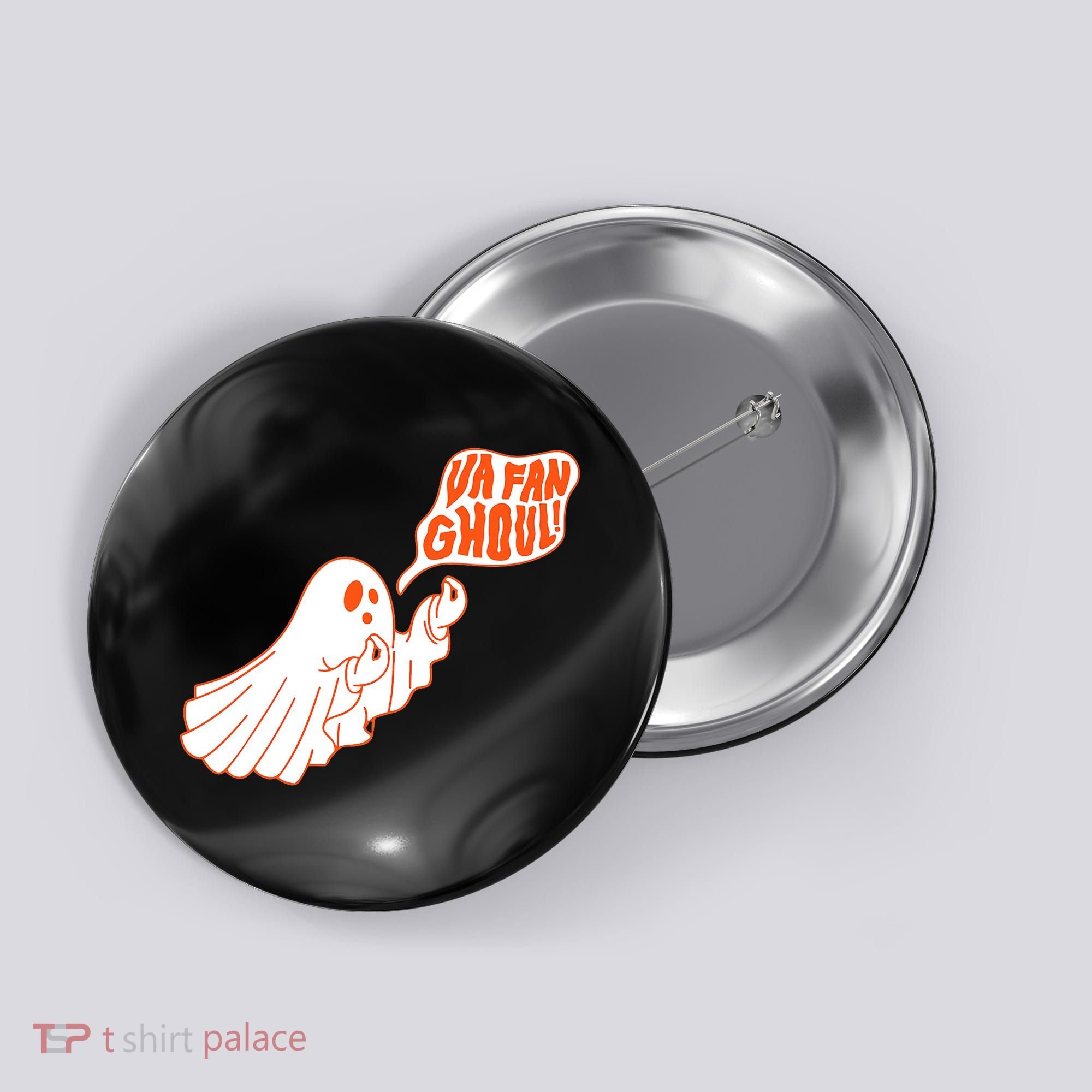 Va Fan Ghoul Italian Funny Halloween Ghost Button